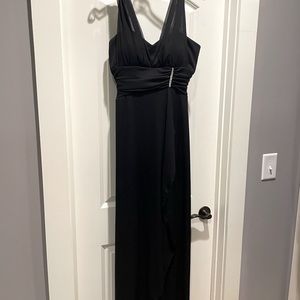 Betsy & Adam long black evening gown size 8